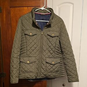 Women's Tommy Hilfiger Olive Quilted Jacket
